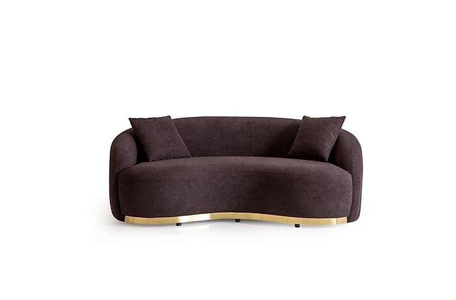 Xlmoebel Sofa Hochwertiges Sofa mit 3 Sitzplätzen in Braunem Design, weich, günstig online kaufen