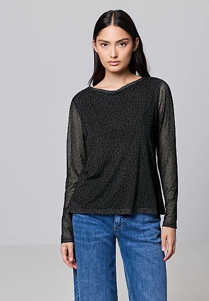 STREET ONE STUDIO Langarmshirt mit Leomuster günstig online kaufen
