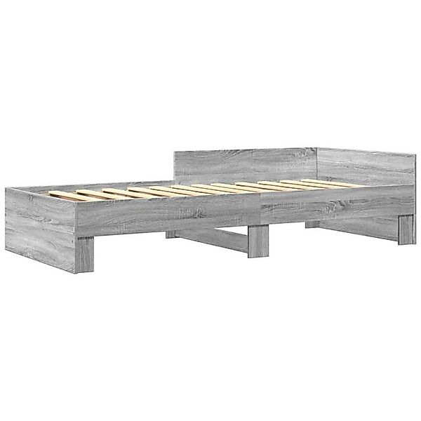 vidaXL Bett Bettgestell Grau Sonoma 100x200 günstig online kaufen