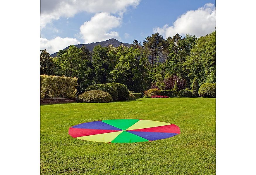 relaxdays Spielzeug-Gartenset Buntes Schwungtuch Ø 2m günstig online kaufen