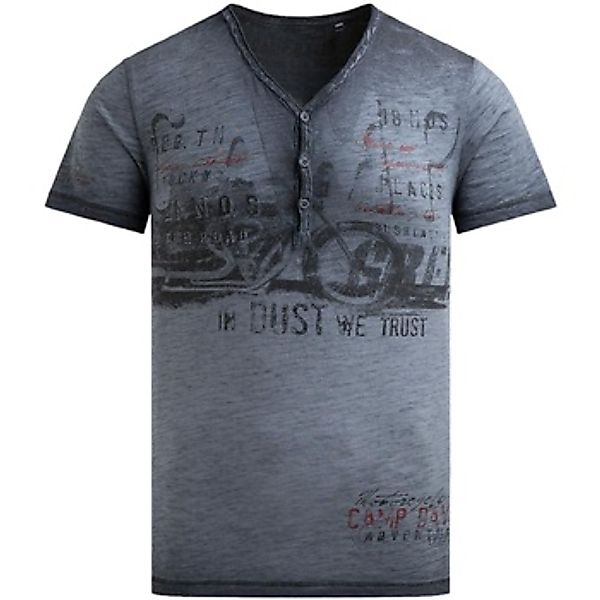 Camp David  T-Shirt T-Shirt Riding The World I Henley-Kurzarmshirt günstig online kaufen