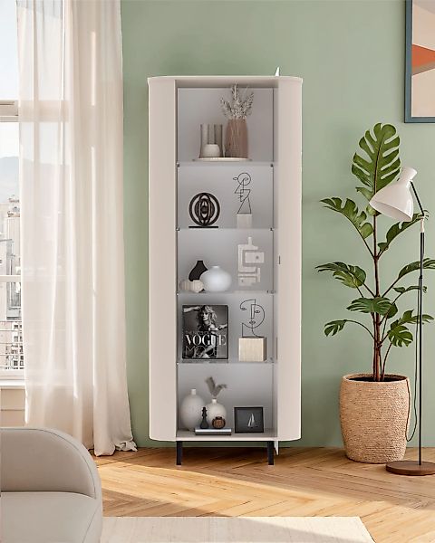 INOSIGN Vitrine "Lido, Standvitrine 200 cm hoch, 1 Tür, Glasvitrine, Vitrin günstig online kaufen