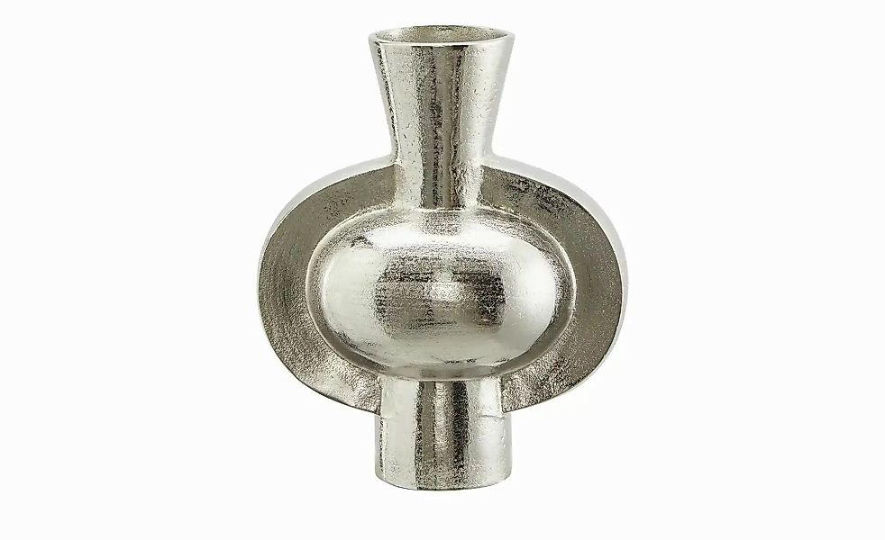 HOME STORY Vase   ¦ silber ¦ Aluminium ¦ Maße (cm): B: 26 H: 32 T: 16.0 Acc günstig online kaufen