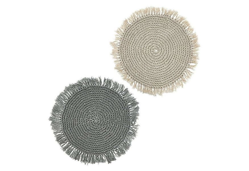 Meinposten Platzset Tischset Makramee Platzset Tischdeko rund boho Deko cre günstig online kaufen