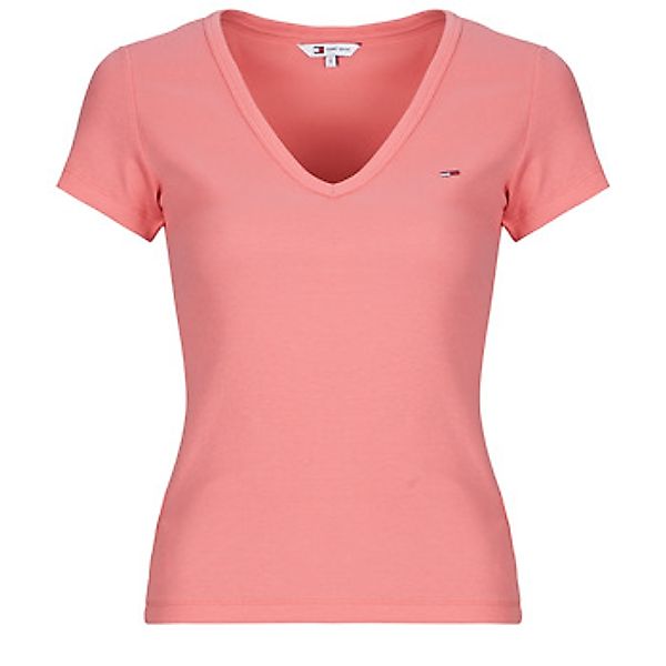 Tommy Jeans  T-Shirt TJW SLIM ESSENTIAL RIB V SS günstig online kaufen