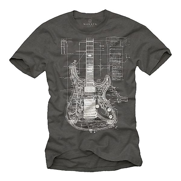 MAKAYA Print-Shirt mit Gitarrenmotiv Herren Musik günstig online kaufen
