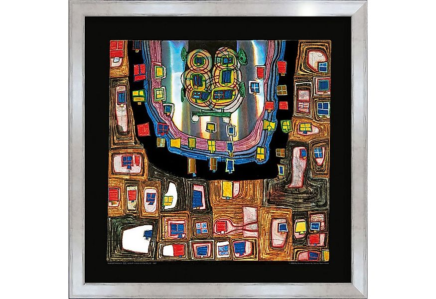 artissimo Bild mit Rahmen Hundertwasser Bild mit Rahmen / Poster gerahmt 53 günstig online kaufen