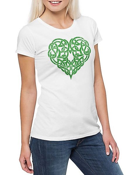 Urban Backwoods Print-Shirt Celtic Heart Damen T-Shirt Herz Kelten Keltisch günstig online kaufen