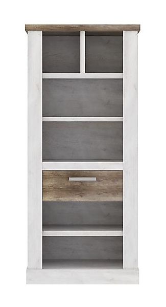 Regal 1 Schubkasten Duro von Forte Pinia Weiß / Eiche Antik günstig online kaufen