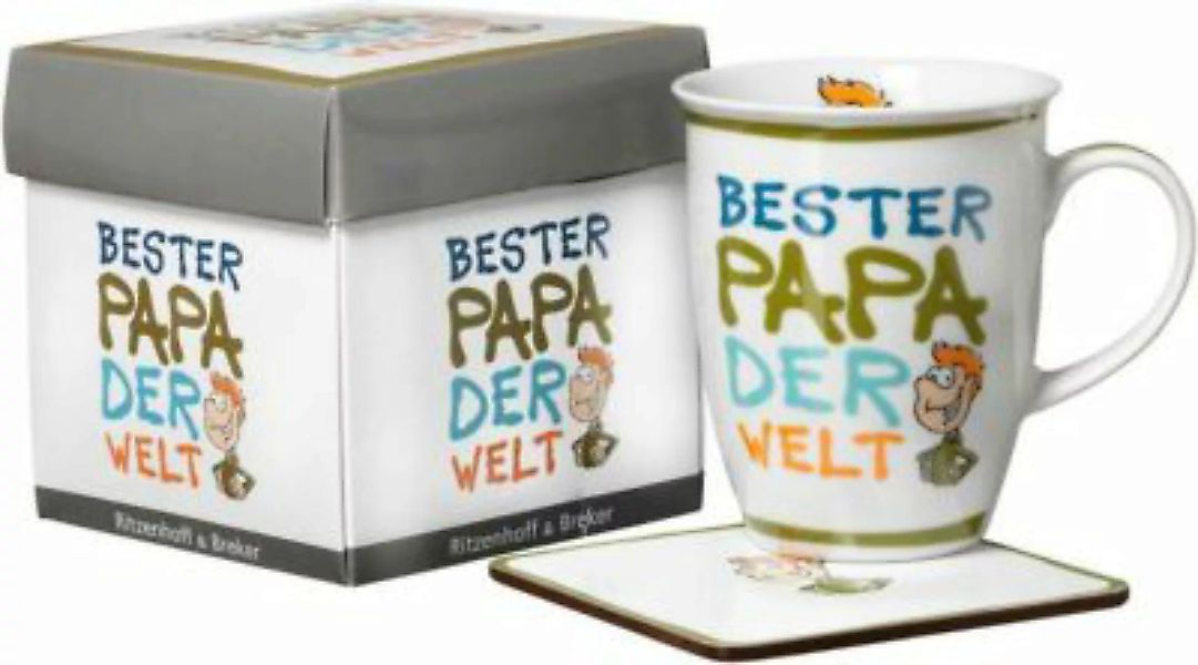 Ritzenhoff & Breker Kaffeebecher Papa im Geschenkkarton Kaffeebecher bunt günstig online kaufen