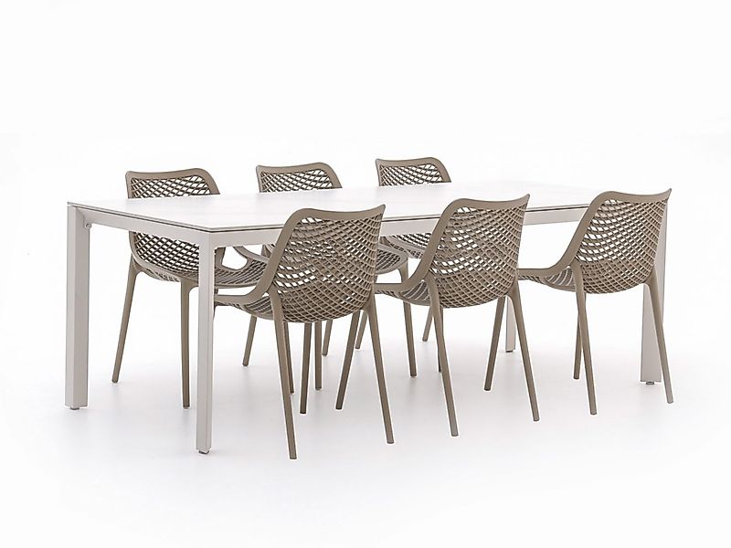 Forza Ripi/Sestino 220 cm Gartenmöbel-Set 7-teilig stapelbar günstig online kaufen