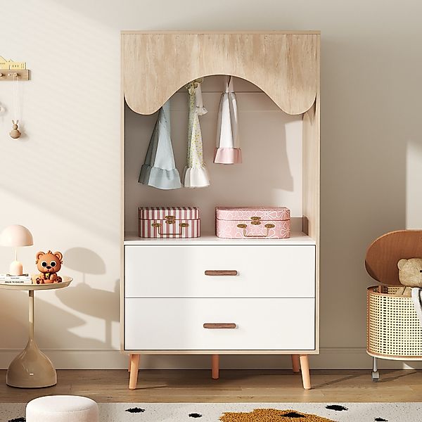 Flieks Kleiderschrank Kinderkleiderschrank mit Kleiderstange und günstig online kaufen