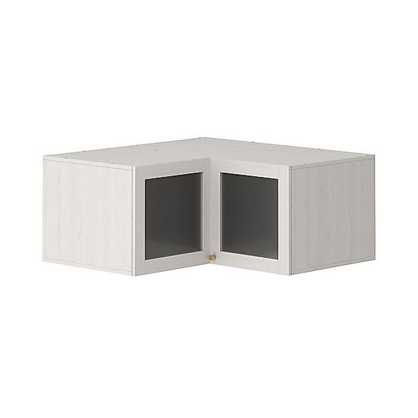 FUFU&GAGA Eckschrank Modularer Eckschrank mit Glastüren, stapelbar, 90×90×4 günstig online kaufen