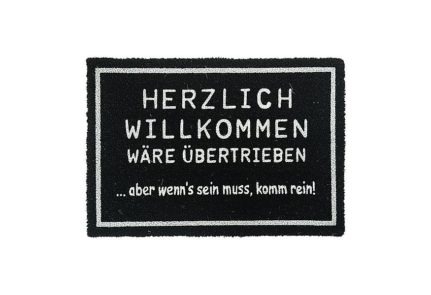 relaxdays Fußmatte Kokos Fußmatte mit Spruch 60x40 cm, rechteckig, Höhe: 10 günstig online kaufen