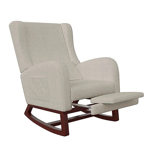 PXloue Schaukelsessel Schaukelstuhl mit Holzbeinen&Seitentaschen für Wohnzi günstig online kaufen