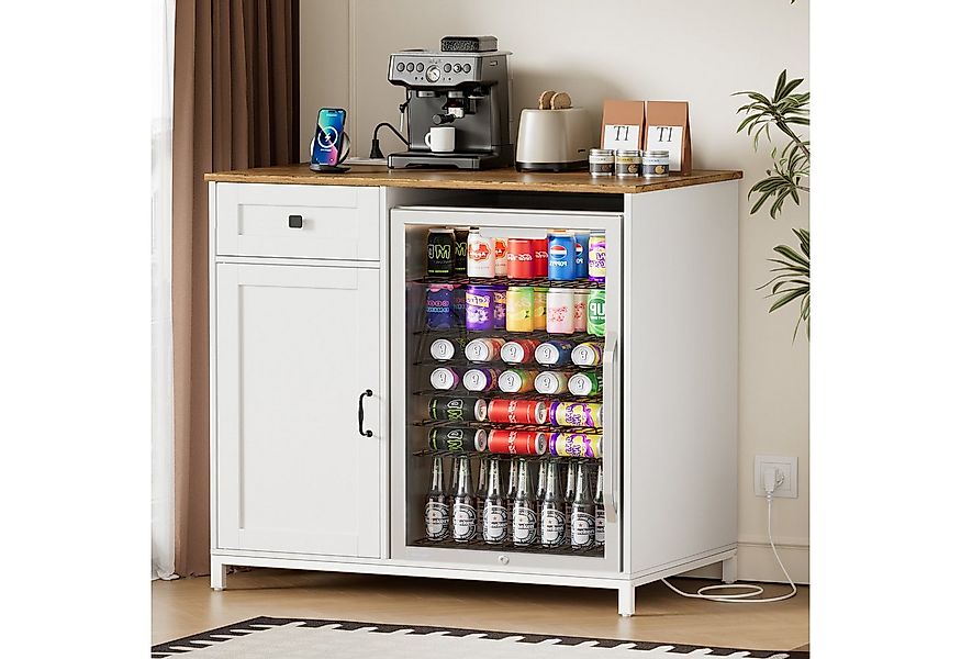 TWSOUL Küchenbuffet Küchenschrank 2-in-1mit Kühlumbauschrank & Steckdosen, günstig online kaufen