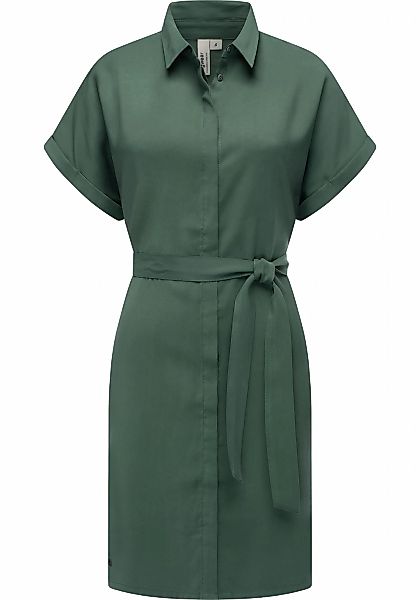 Ragwear Blusenkleid "Manilla", Kurzarm Midikleid mit Taillengürtel günstig online kaufen