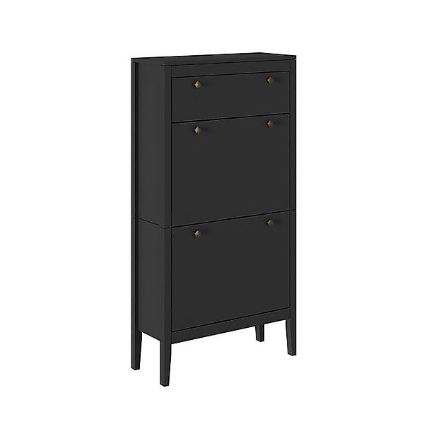 Vicco Schuhschrank Aron, Schwarz, 60 x 115 cm günstig online kaufen