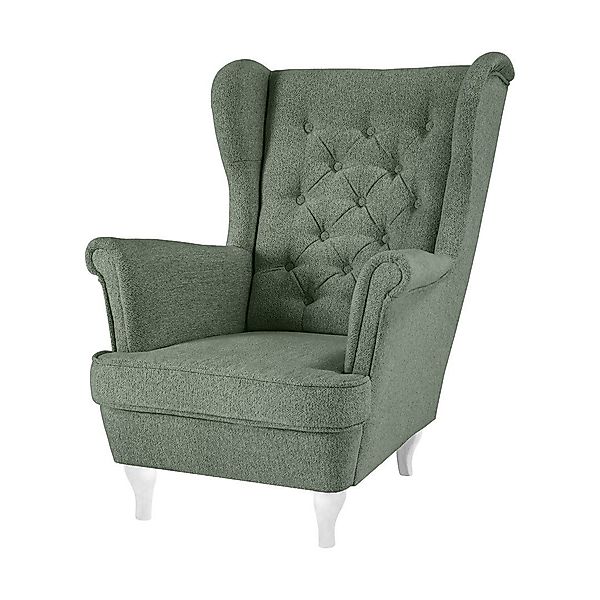 Beautysofa Ohrensessel Sessel FALCO Chesterfield Wohnzimmersessel günstig online kaufen