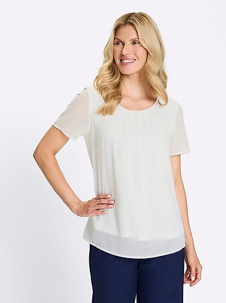 Sieh an! Klassische Bluse Kurzarm-Bluse Kurzarm günstig online kaufen