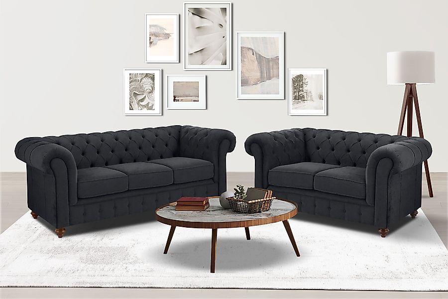 Home affaire Sitzgruppe Chesterfield, (2-tlg), hochwertige günstig online kaufen