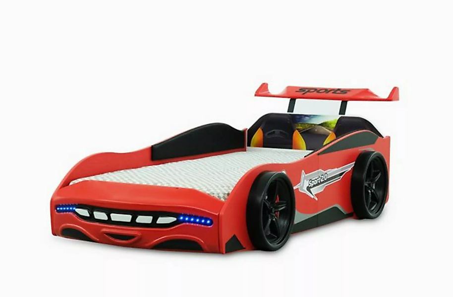 Möbel-Lux Kinderbett Sport 2.0, Kinder Autobett mit LED Scheinwerfer und Sp günstig online kaufen