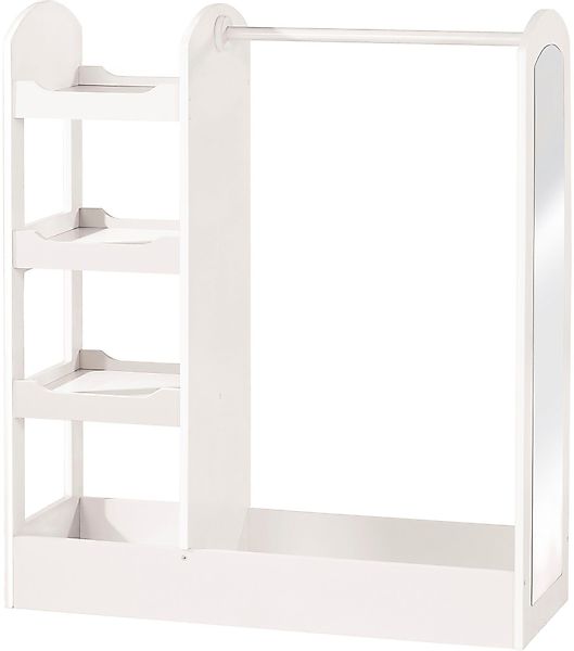 roba® Garderobenständer Kindergarderobe, weiß, mit Spiegel günstig online kaufen