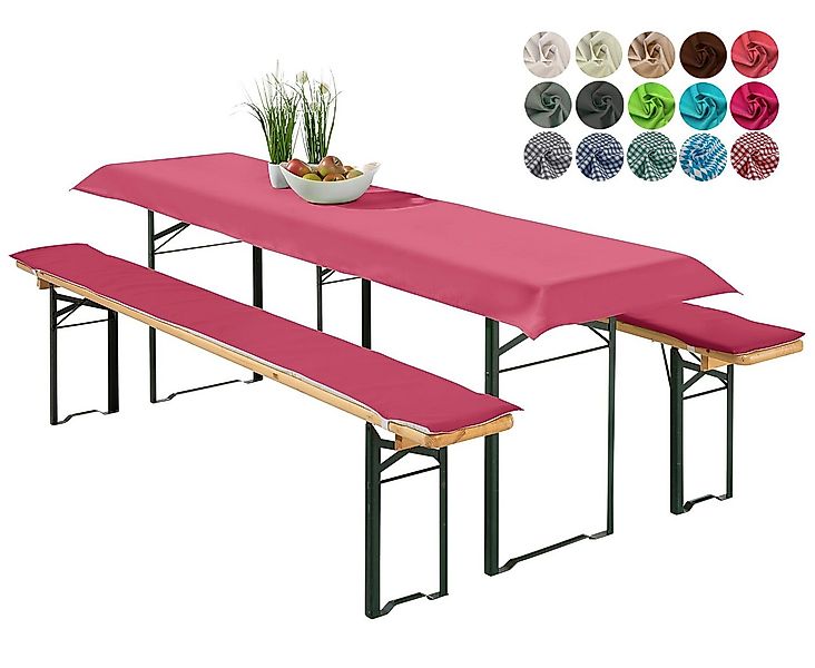 heimtexland Hussen-Set Bierzeltgarnitur Polster Deko Auflagen Set 3-tlg, 2 günstig online kaufen