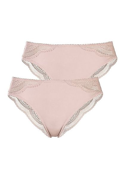 LASCANA Brasilslip Packung, 2 Stk. mit zarter Spitze günstig online kaufen
