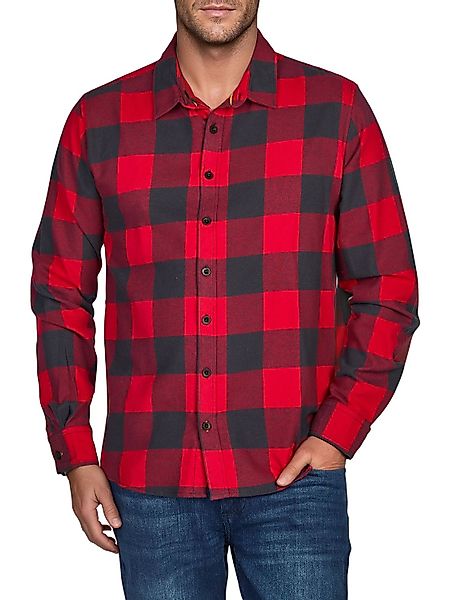 riverso Flanellhemd Herren langarm Kariert Regular Fit RIVArne günstig online kaufen