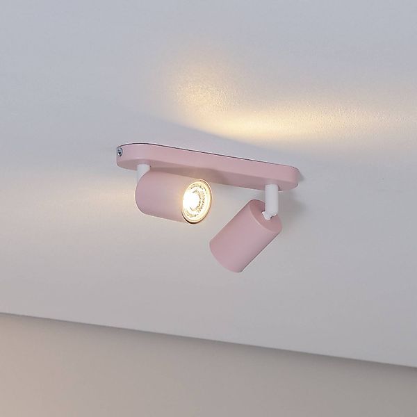 Deckenstrahler Livia, rosa, 35 cm, 2-flg., Metall, GU10 günstig online kaufen