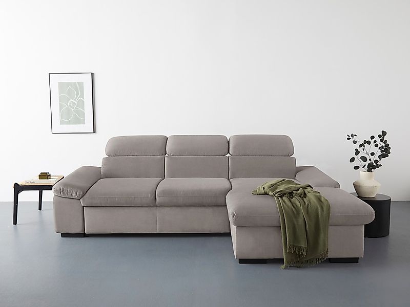 COTTA Ecksofa "Lola L-Form mit Kopfteilfunktion & Hocker" wahlweise mit Bet günstig online kaufen