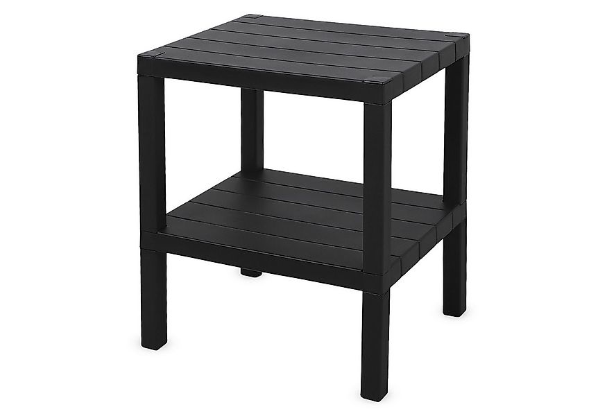 Spetebo Beistelltisch Kunststoff Beistelltisch klein in anthrazit - 45 x 38 günstig online kaufen