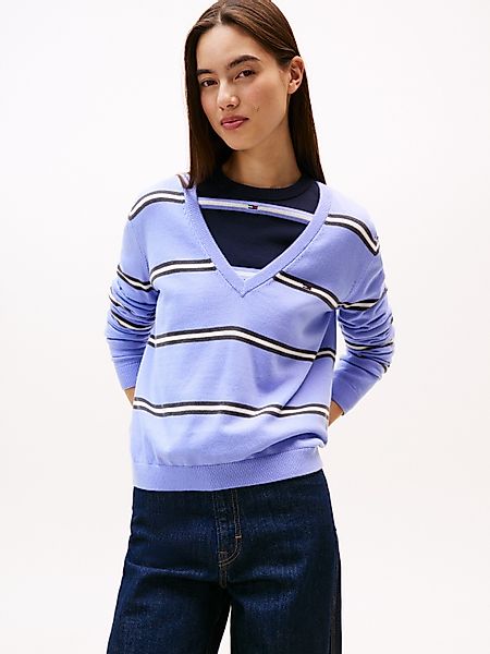 Tommy Jeans V-Ausschnitt-Pullover TJW ESSENTIAL VNECK günstig online kaufen