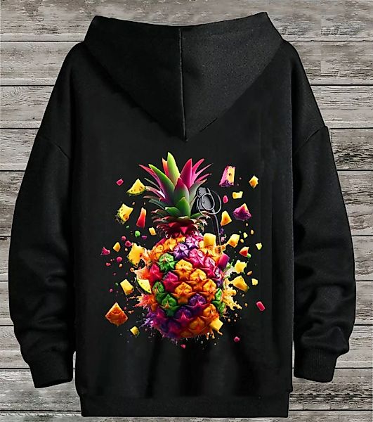 RMK Kapuzenpullover Herren Hoodie Pullover Winter Ananas Frucht mit Kapuze günstig online kaufen