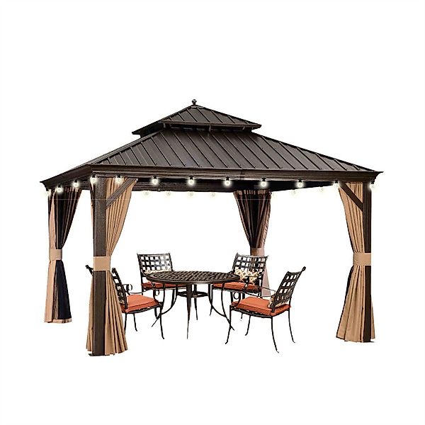 PURPLE LEAF Pavillon Hardtop Aluminium Gazebo günstig online kaufen