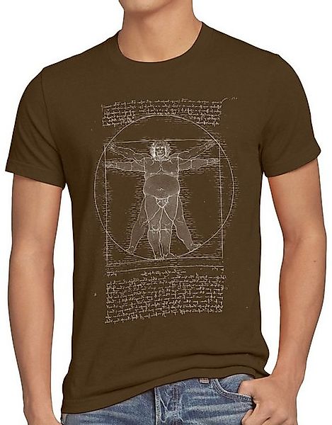 style3 T-Shirt Dicker Vitruvianischer Mensch übergewichtig leonardo da vinc günstig online kaufen