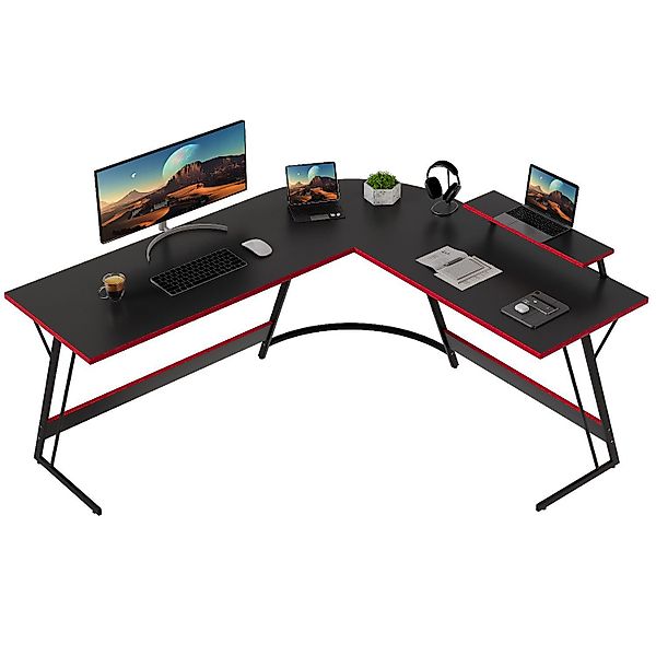 GUNJI Eckschreibtisch L-förm Computertisch Schreibtisch Gamer günstig online kaufen