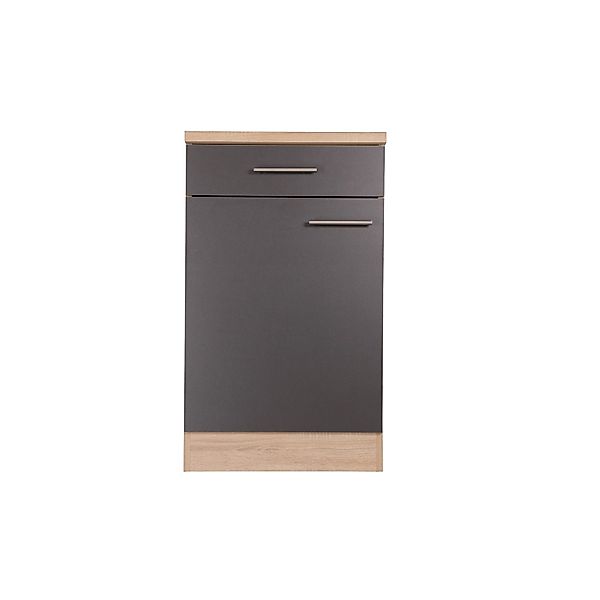 Respekta Küchen-Unterschrank Merle 50 cm Grau günstig online kaufen