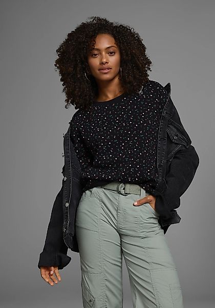 KangaROOS Sweatshirt, Langarm, bedruckt, Rundhalsausschnitt, aus Interlockm günstig online kaufen