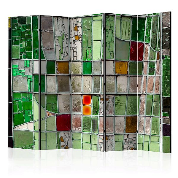 5-teiliges Paravent - Emerald Stained Glass Ii [room Dividers] günstig online kaufen