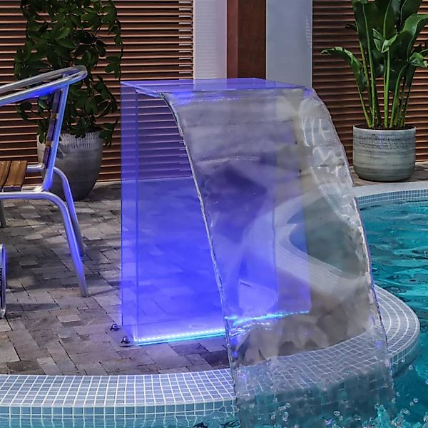 Vidaxl Wasserfall-element Mit Rgb-leds Acryl 51 Cm günstig online kaufen