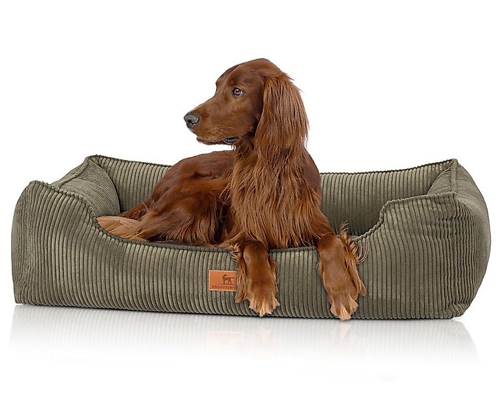 Knuffelwuff Hundebett Nunavut Orthopädisch Cord XL 105 x 75cm Khaki günstig online kaufen