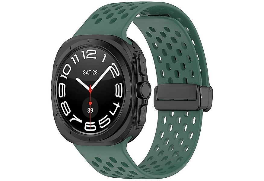 Wigento Smartwatch-Armband Für Samsung Galaxy Watch Ultra 47mm Silikon Magn günstig online kaufen