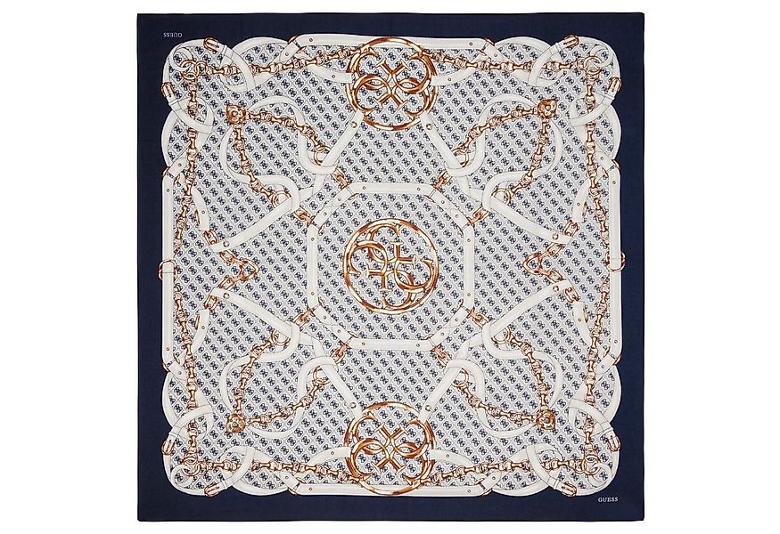 Guess Schal Noelle Printed Kefiah - Tuch 130x130 cm (blue) günstig online kaufen