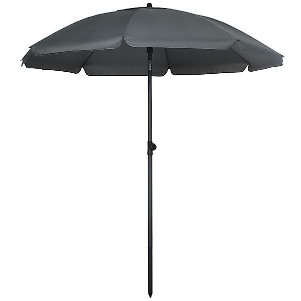 Outsunny Sonnenschirm Strand Ø180 cm UV 50+ windfest stabil Strandschirm mi günstig online kaufen