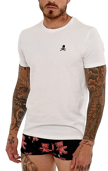 PHILIPP PLEIN T-Shirt Herren Slim FIt Totenkopf-Logo Shirt verpackt in eine günstig online kaufen