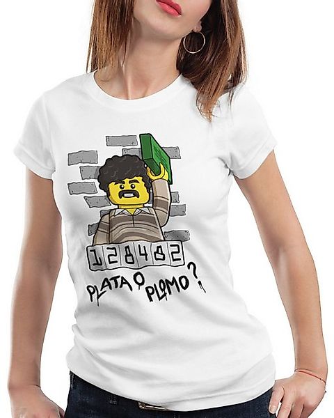 style3 T-Shirt Pablo Escobar Plata o Plomo kokain klemmbaustein günstig online kaufen