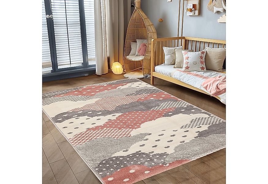 Carpettex Kinderteppich Wolken Design, Läufer, Höhe: 10 mm, Teppich Kinderz günstig online kaufen