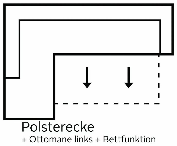 COTTA Ecksofa "Leandra L-Form", wahlweise mit Bettfunktion und Bettkasten günstig online kaufen